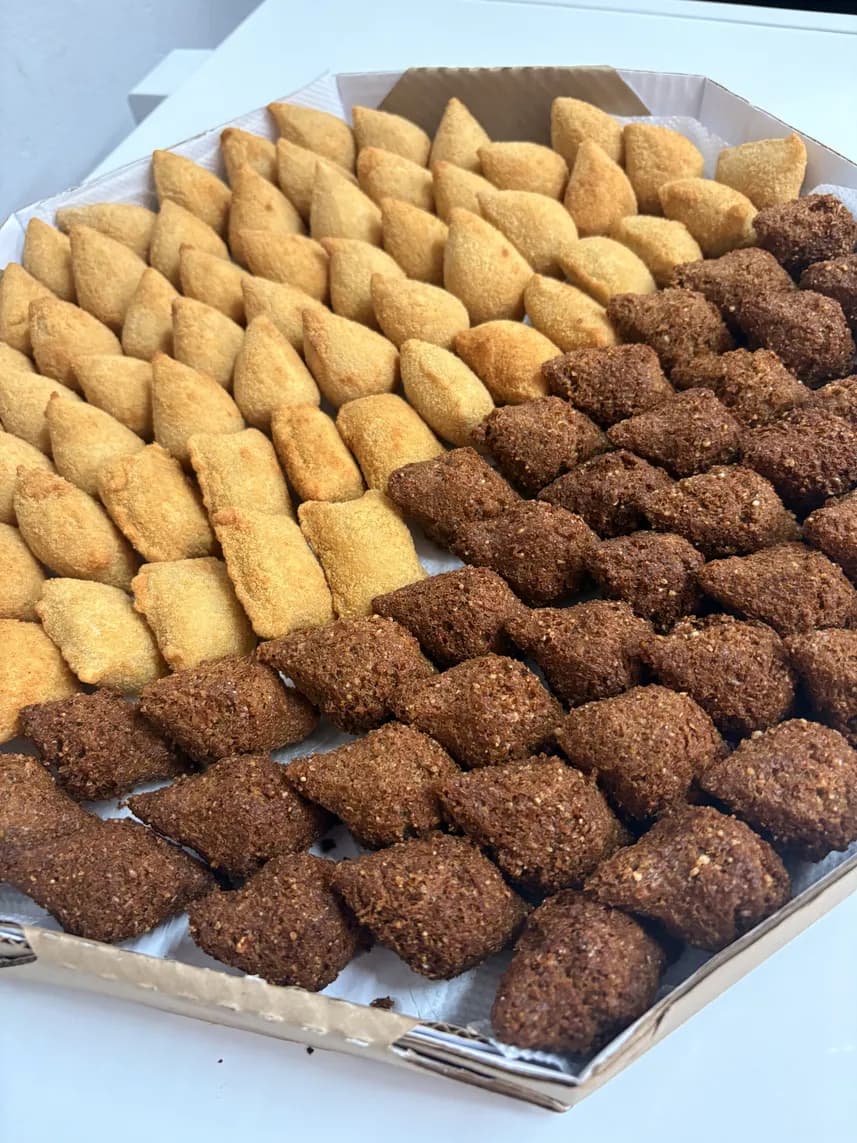50 salgados fritos na hora