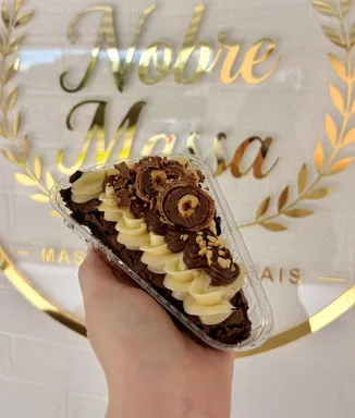 Fatia brownie de Ferrero Rocher