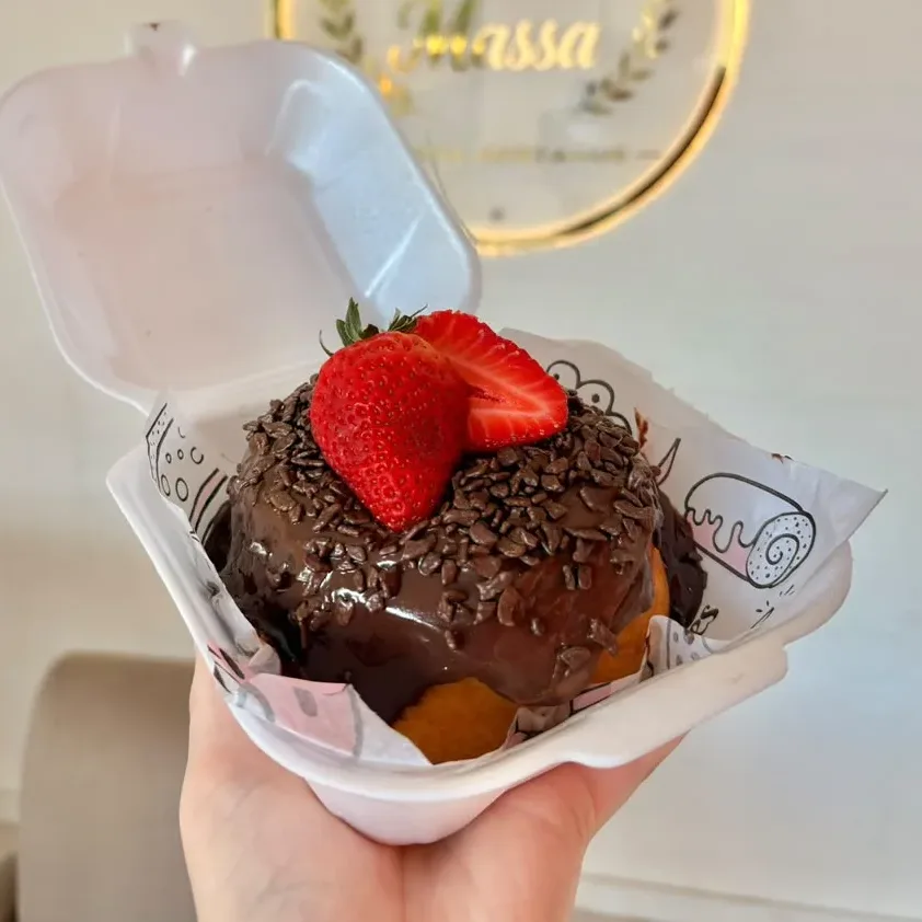 Mini vulcão de brigadeiro